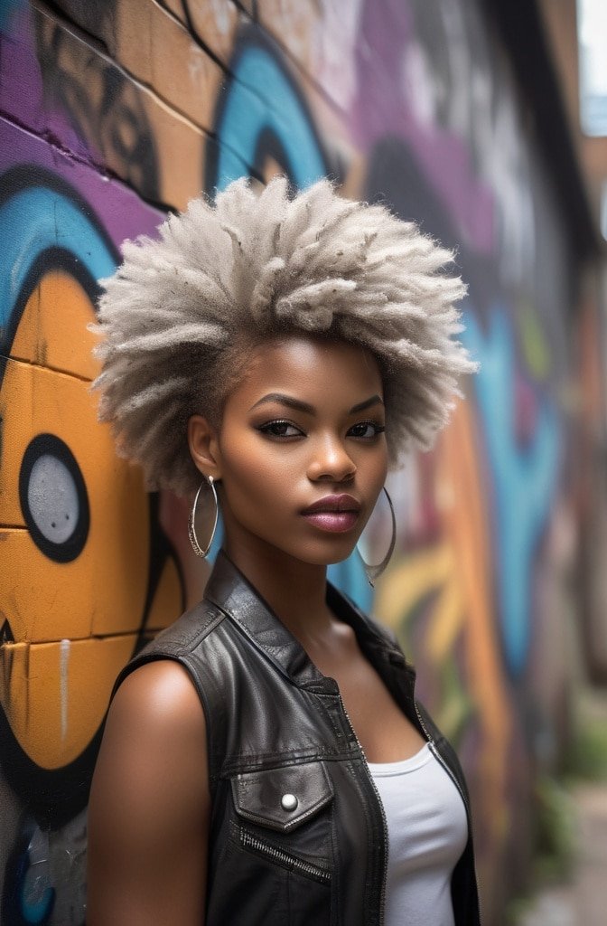 Afro with Undercut