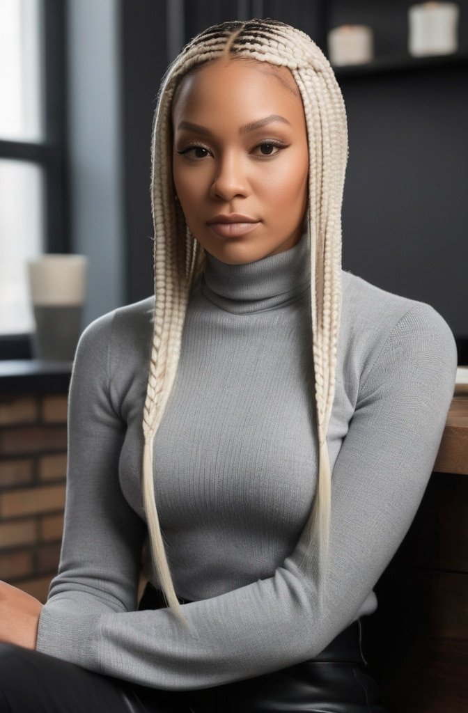 Angled Bob Box Braids