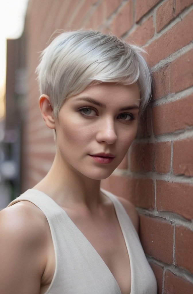 Asymmetrical Pixie with Long Side-Swept Fringe