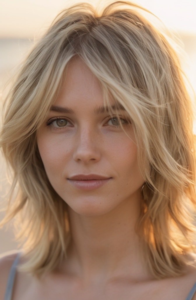 Beach Blonde Tousled Shag