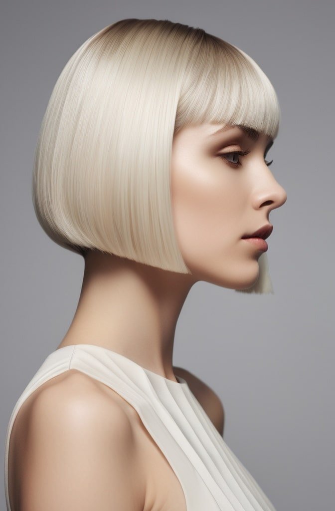 Blunt Bob with Arched Bangs