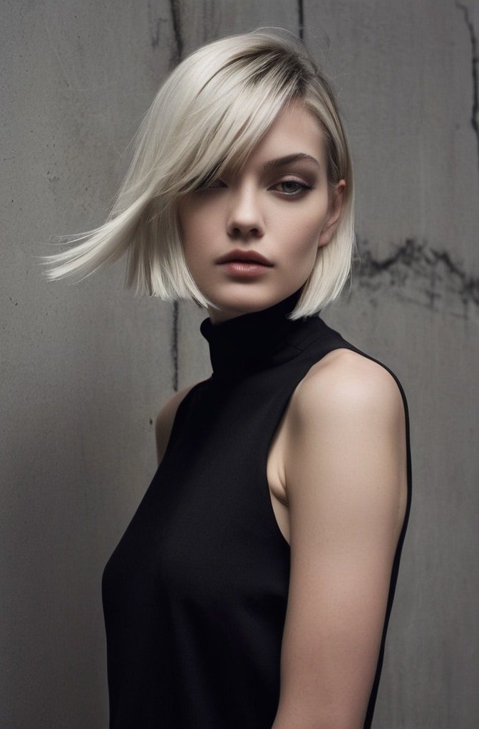 Blunt Shag with Heavy Fringe