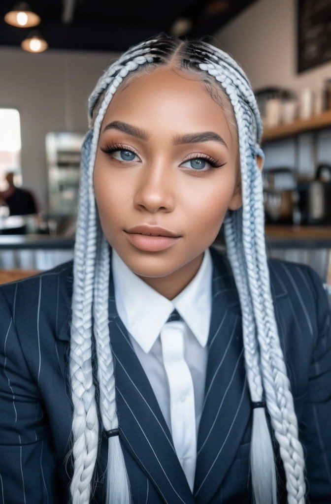 Bob-Length Box Braids
