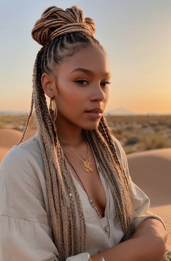 Bohemian Faux Bun