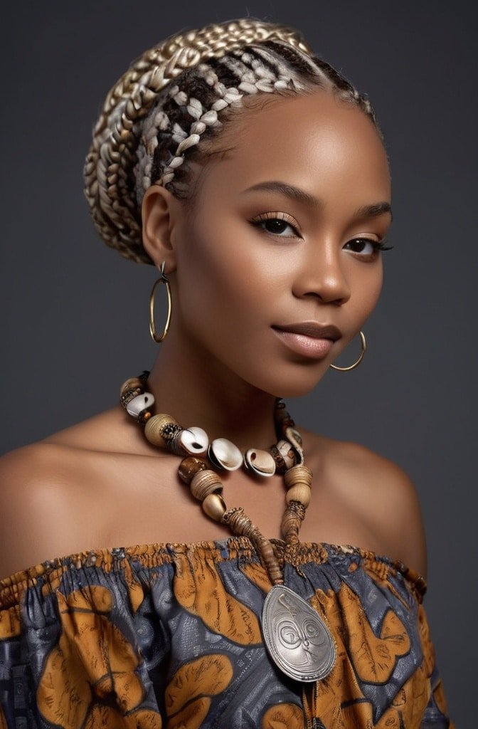 Box Braids with Accessories