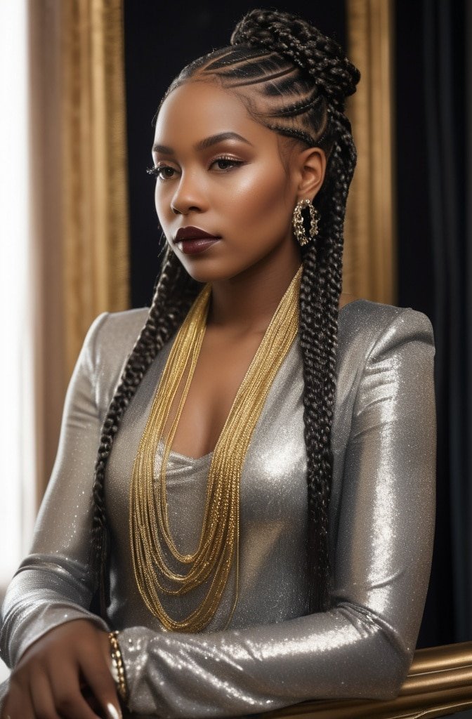 Box Braids with Beads