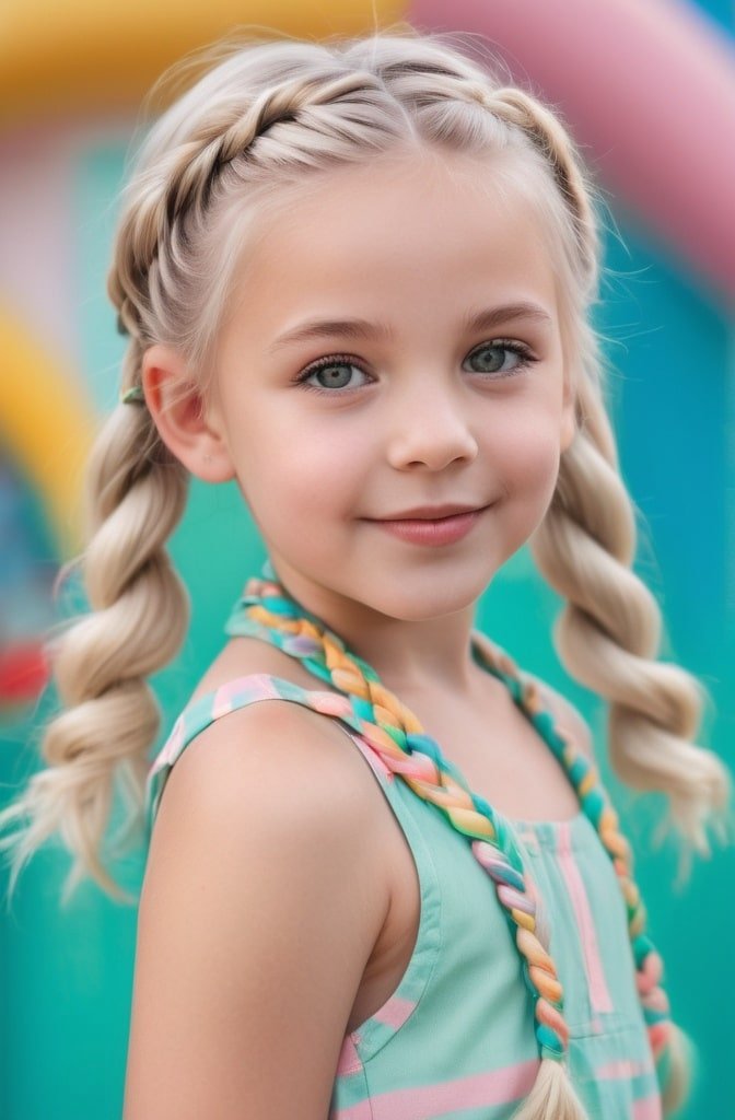 Bubble Braids with Face-Framing Pieces