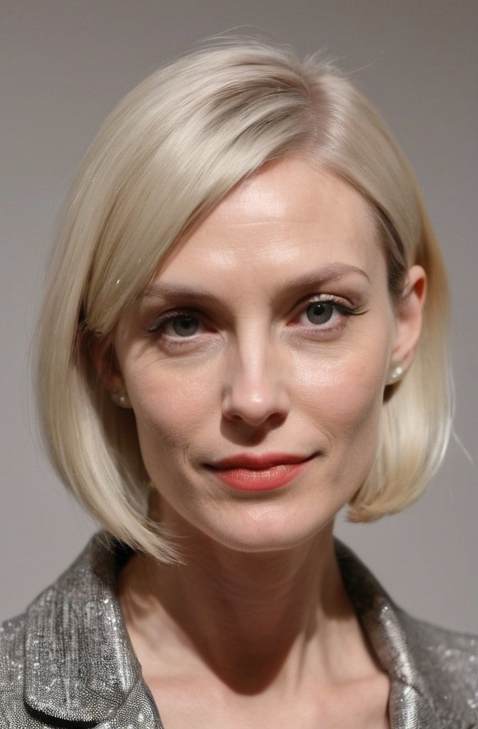Chin-Length Dutch Bob with Subtle Layers