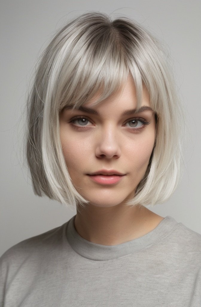 Choppy Bob with Curtain Bangs