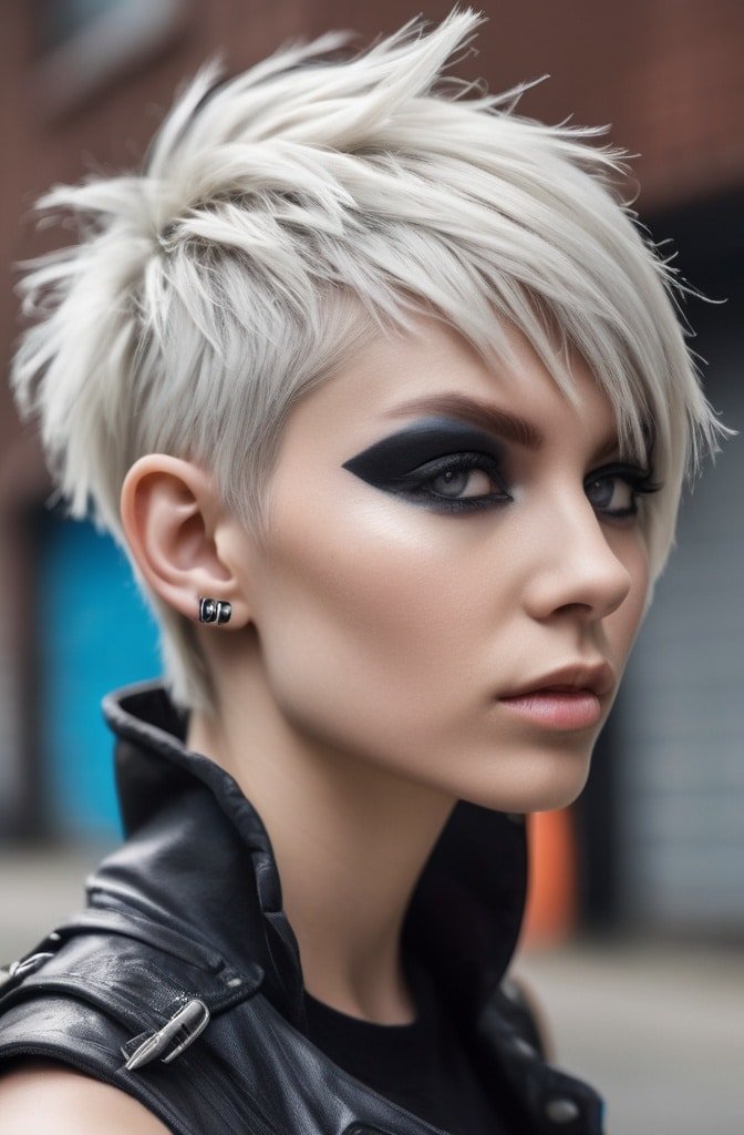Choppy Pixie with Long Bangs