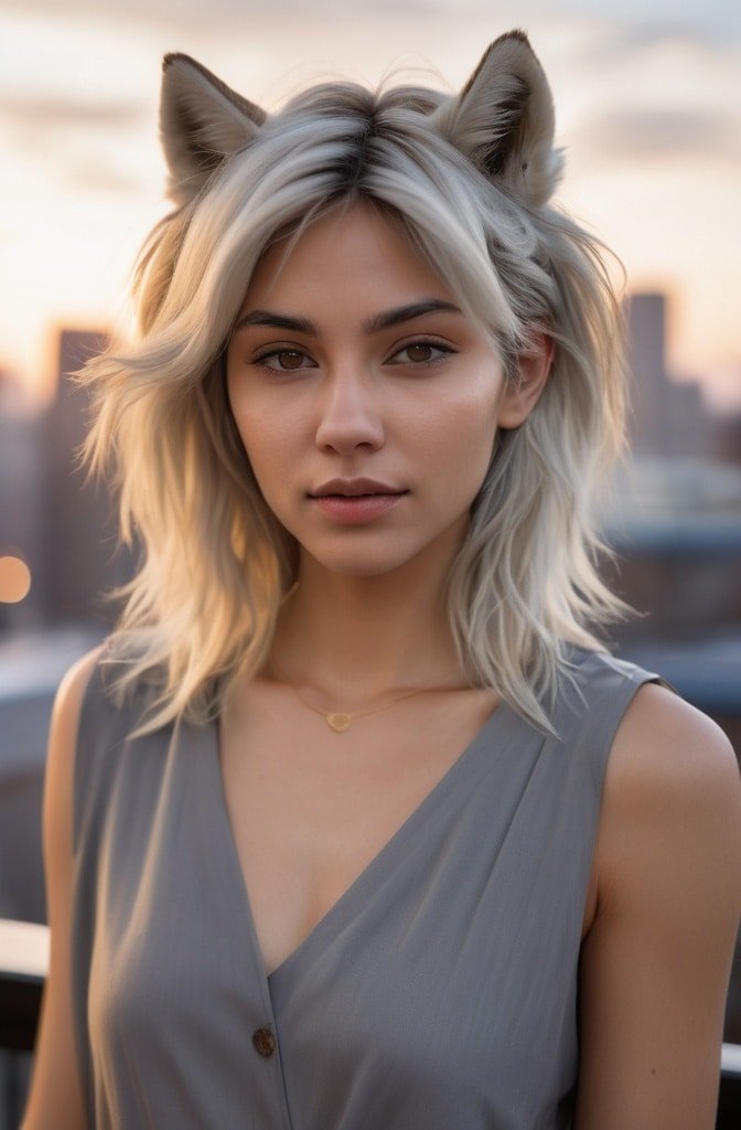 Choppy Wolf Cut with Curtain Bangs