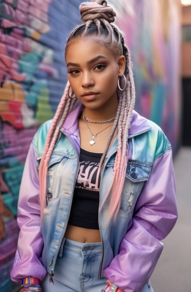 Colored Short Box Braids