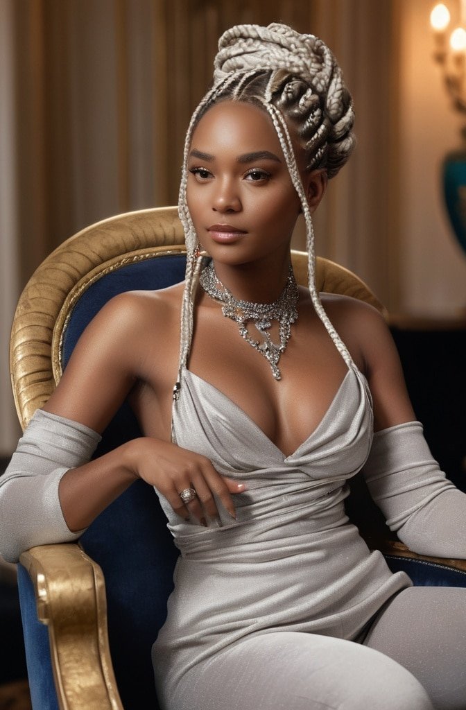 Crown Braid with Box Braids