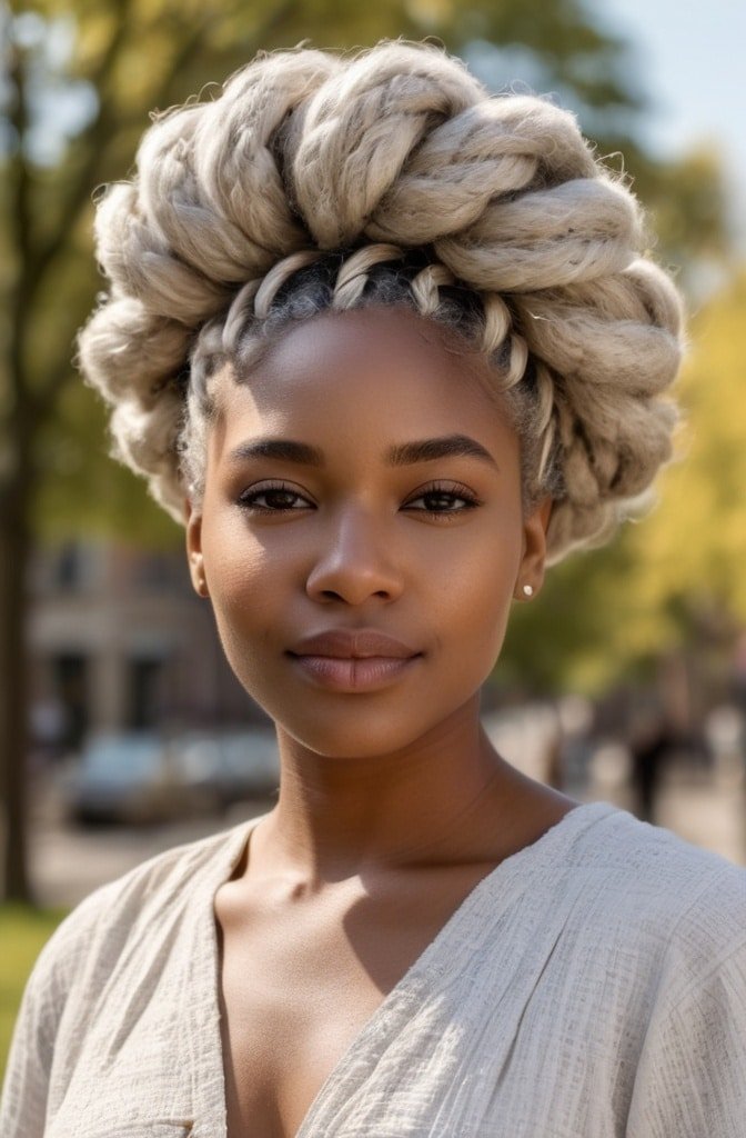 Crown Twist with Curly Top