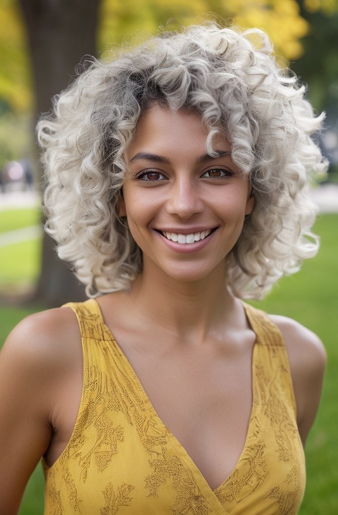 Curly Shag with Full Fringe
