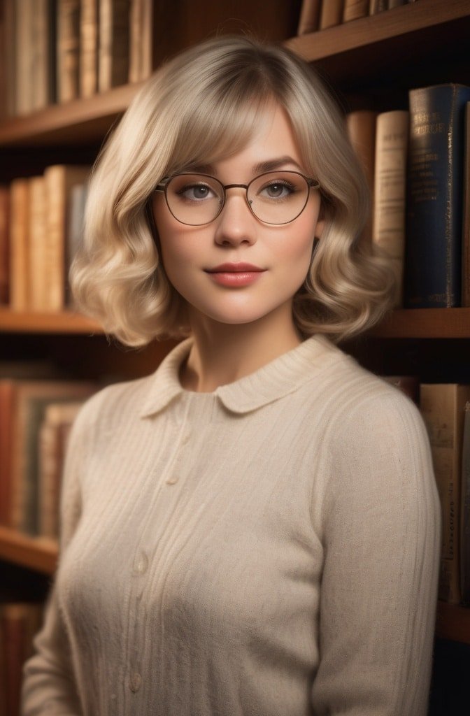 Curved Bangs for Glasses