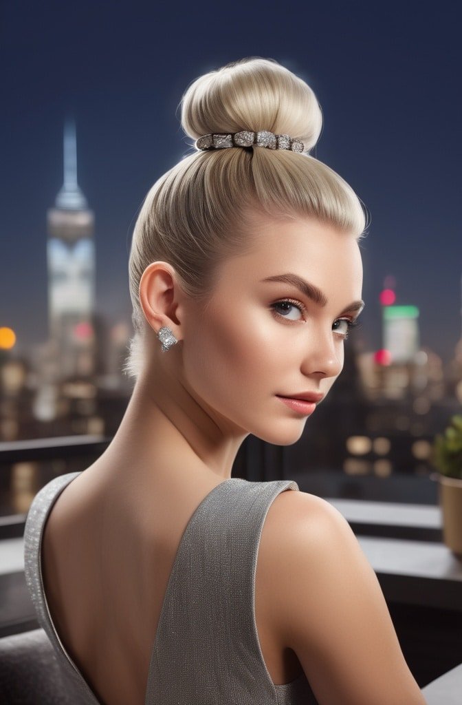 Diamond Section Top Knot