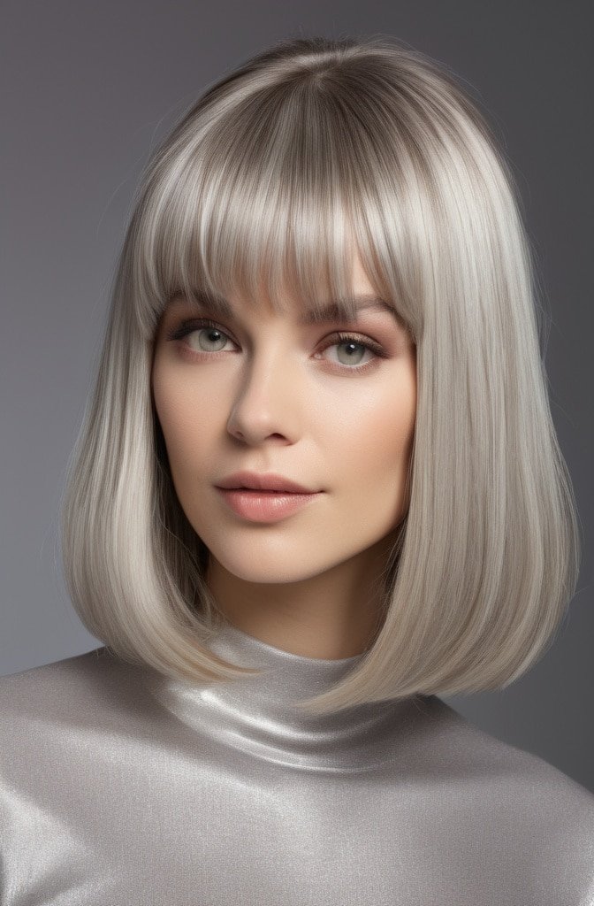 Dimensional Highlighted Bangs