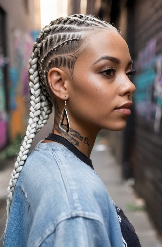 Disconnected Undercut Box Braids