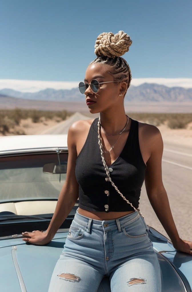 Faux Hawk Box Braids