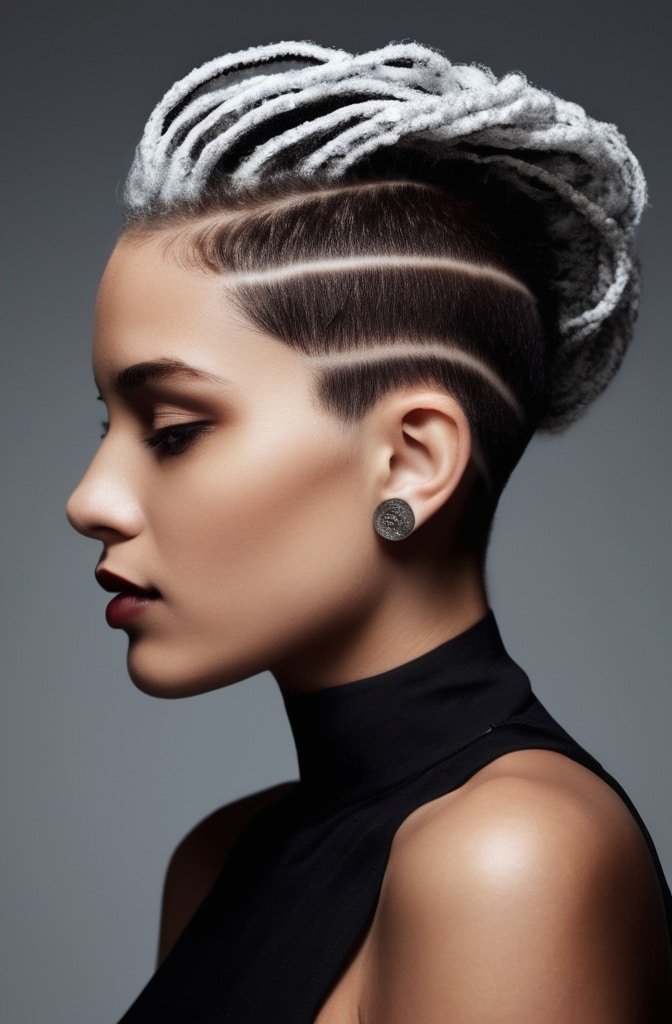 Faux Undercut with Crochet Curls
