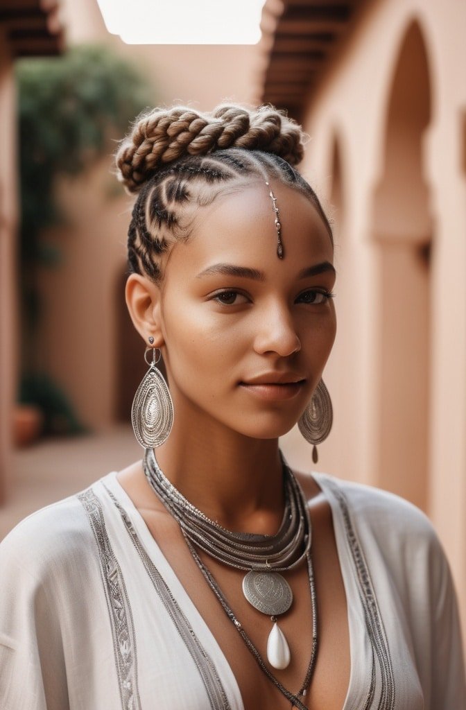 Fulani Braids with Curly Ends