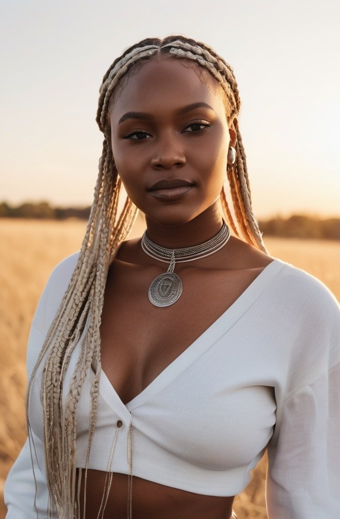 Fulani-Inspired Short Box Braids