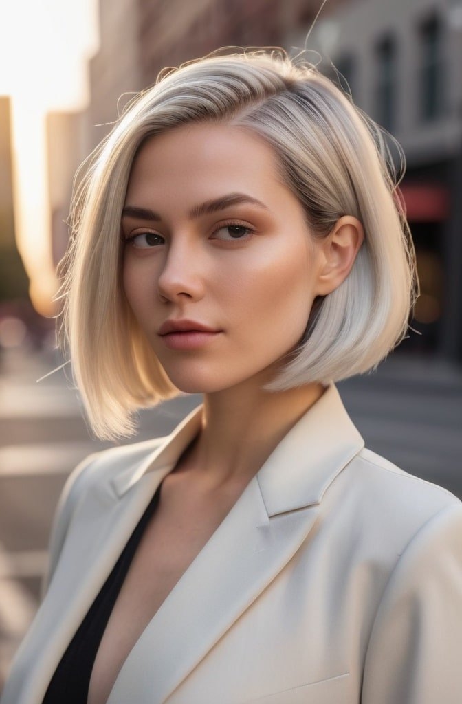 Graduated Bob with Deep Side Part