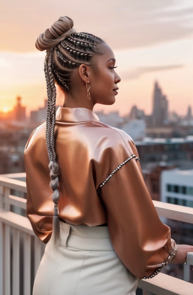 Half-Up Box Braids