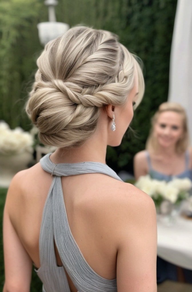 Herringbone Braid Updo