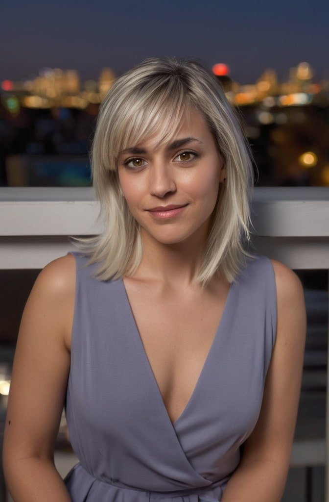 Layered Cut with Side-Swept Longer Bangs