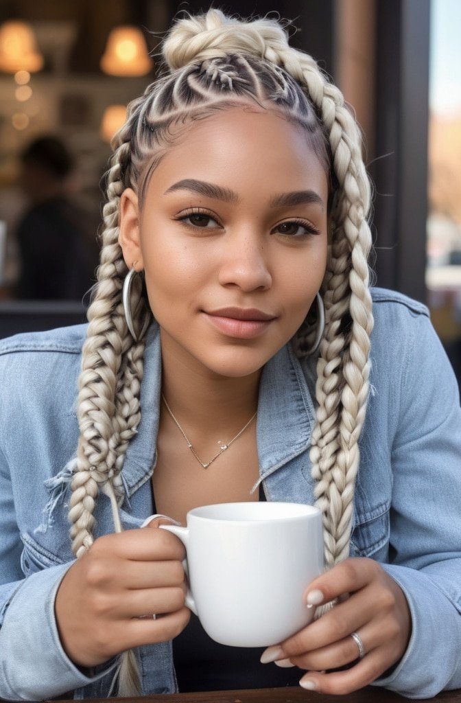 Layered Short Box Braids