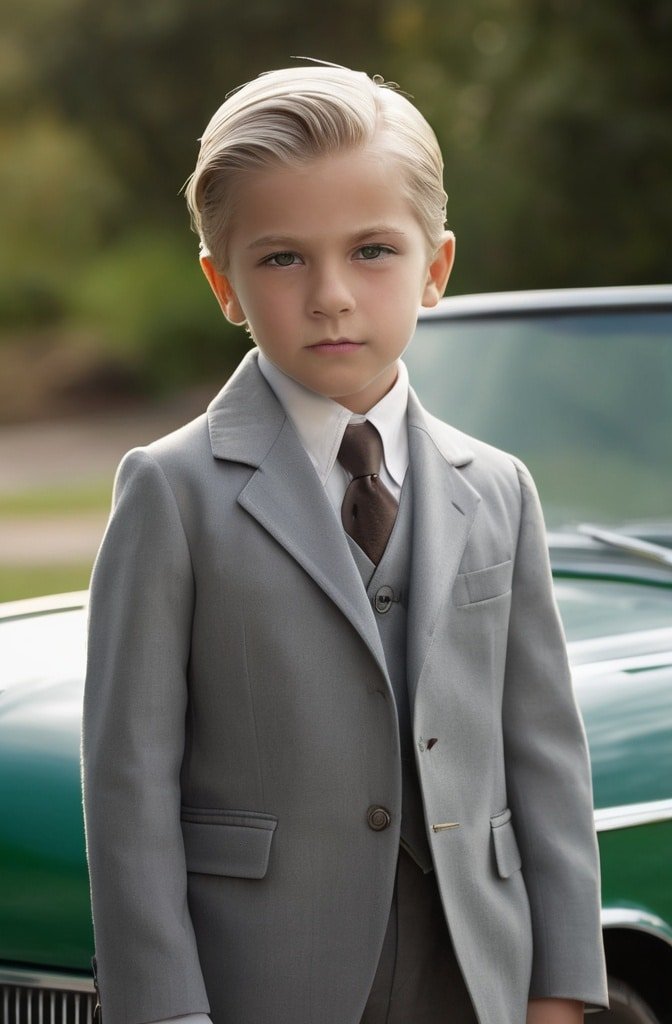 Low Fade with Slicked Back Top