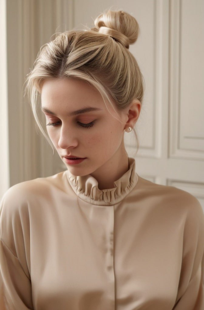 Low Messy Bun with Accessory