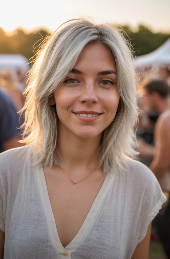 Medium Choppy Shag with Curtain Fringe