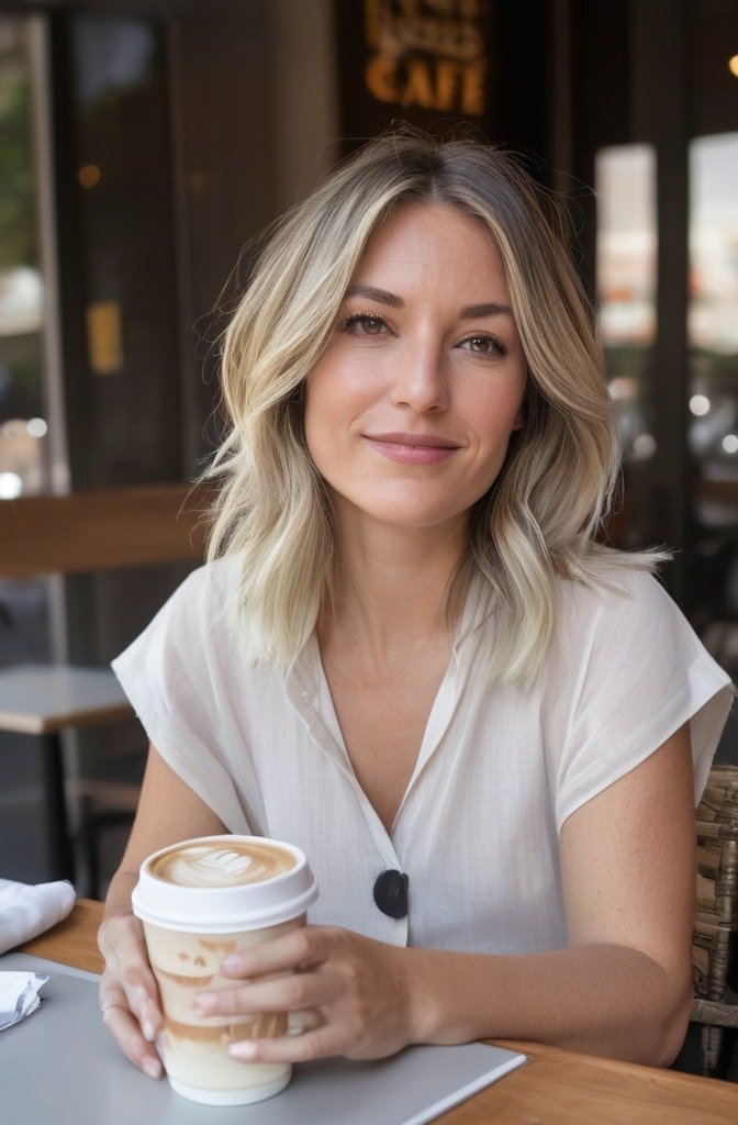 Medium Layered Cut with Subtle Balayage