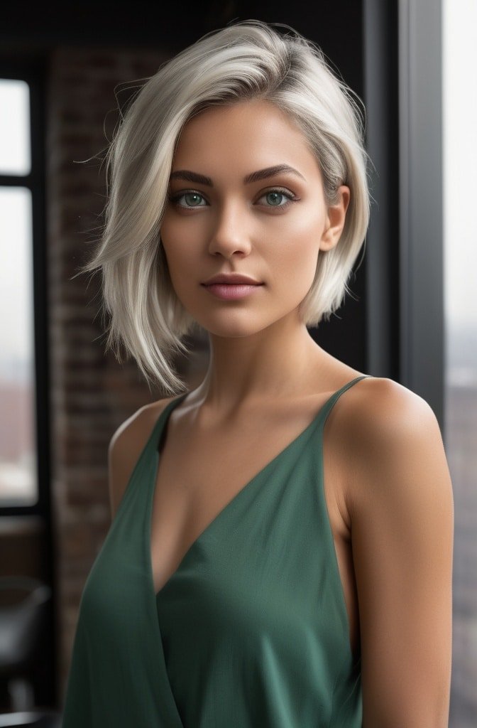 Medium-Length Angled Cut