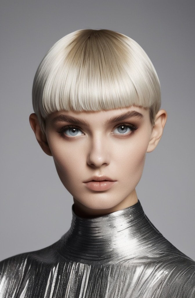 Modern Bowl Cut with Micro-Fringe