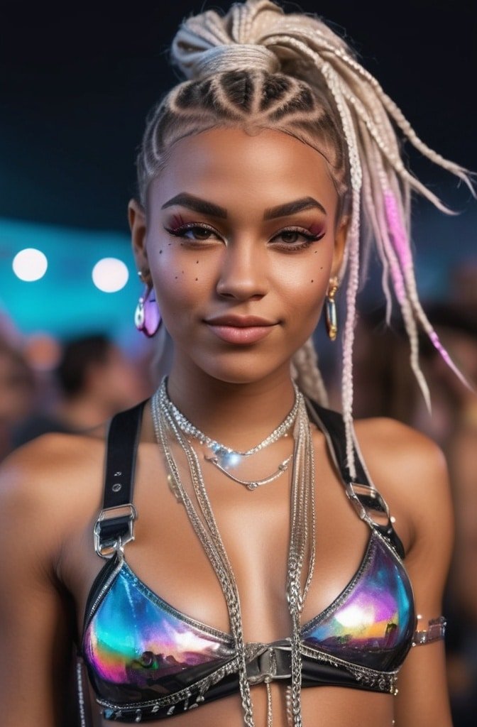 Mohawk-Inspired Box Braids