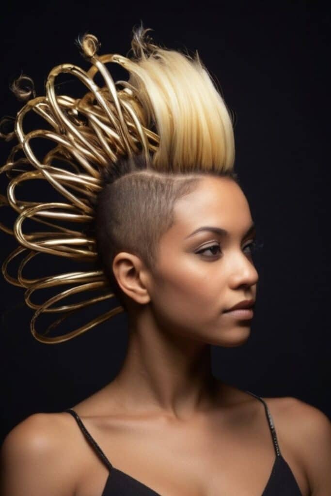 Mohawk with Sculptural Coils