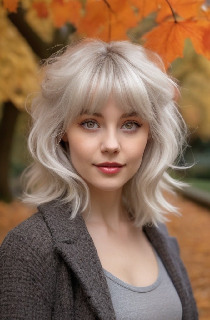Mushroom Shag with Blunt Bangs
