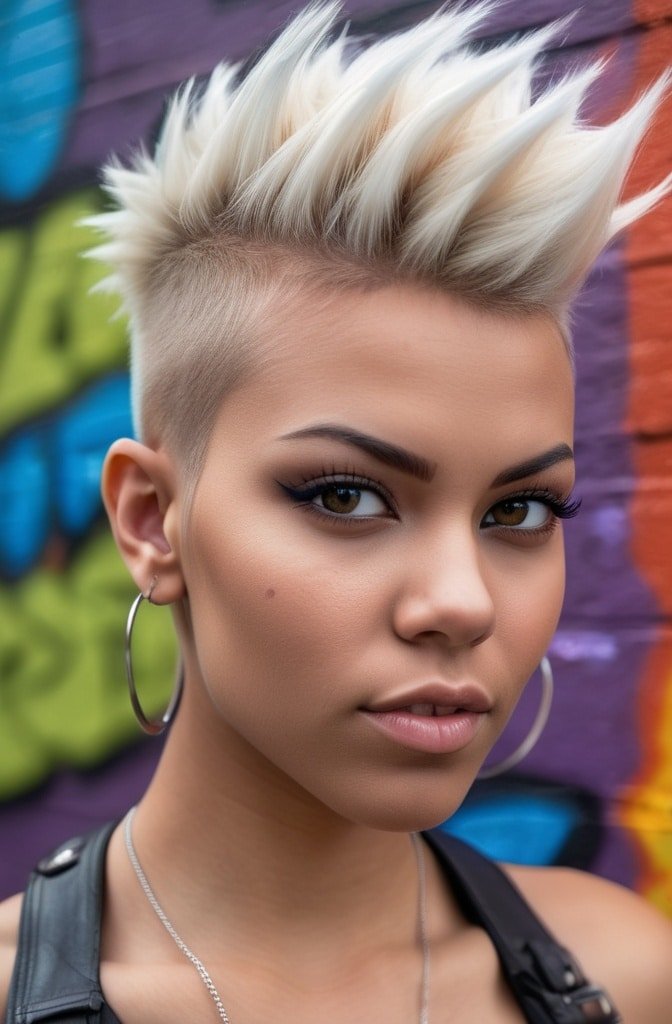 Platinum Blonde Mohawk Pop