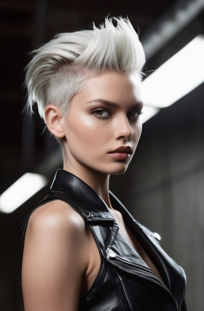 Platinum Undercut Shag