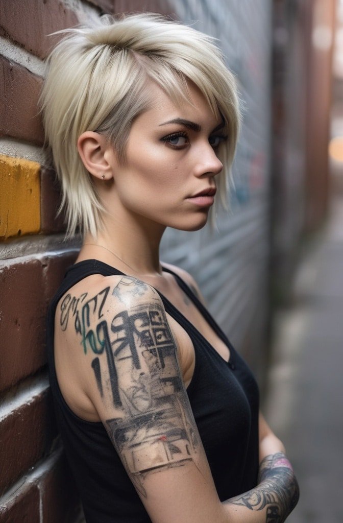 Razor-Cut Blonde Shag