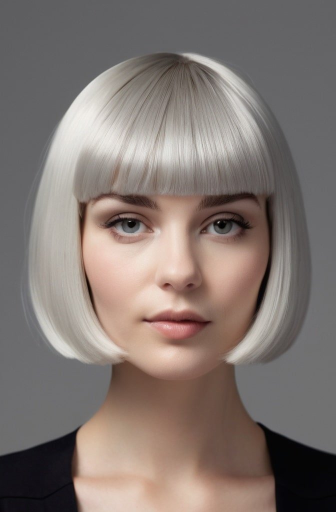 Rounded Pageboy with Curved Bangs
