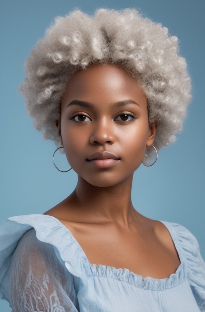 Short Afro with Baby Hair Styling