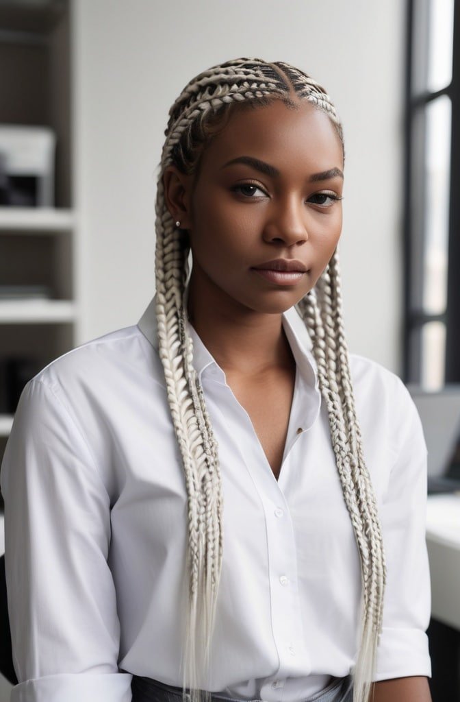 Short Knotless Box Braids
