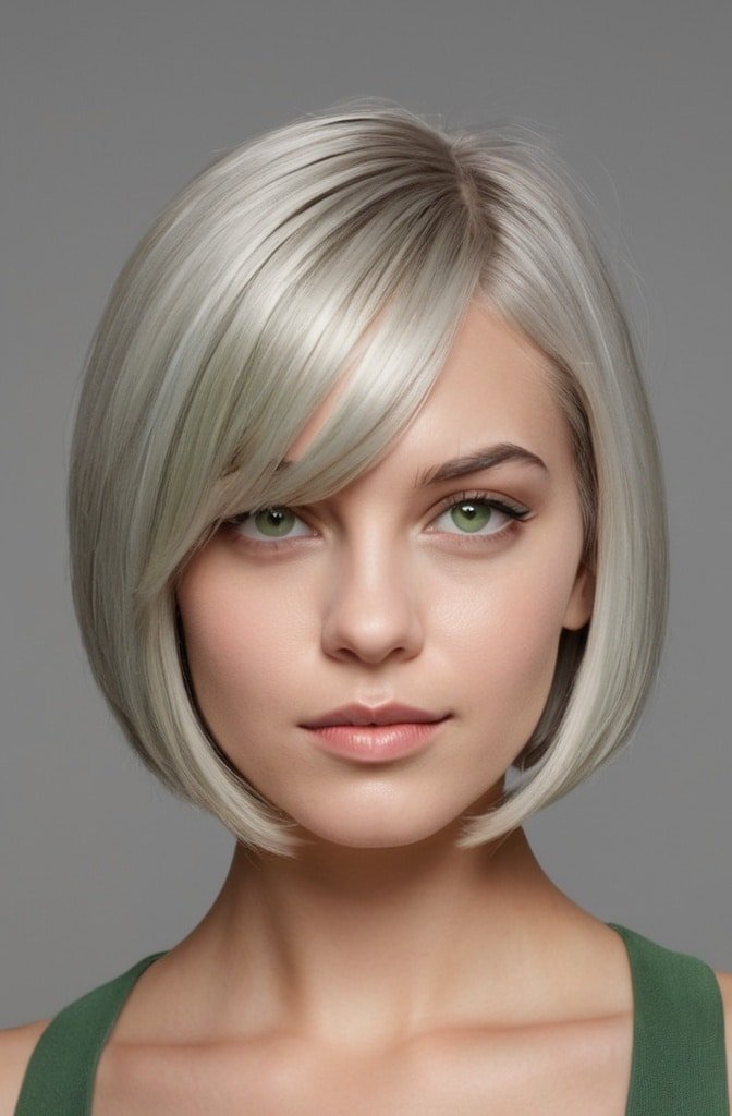 Sliced Bob with Arched Bangs