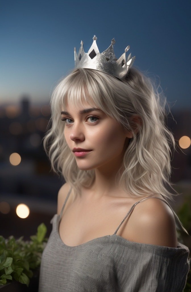 Textured Crown Layers with Peek-a-Boo Bangs