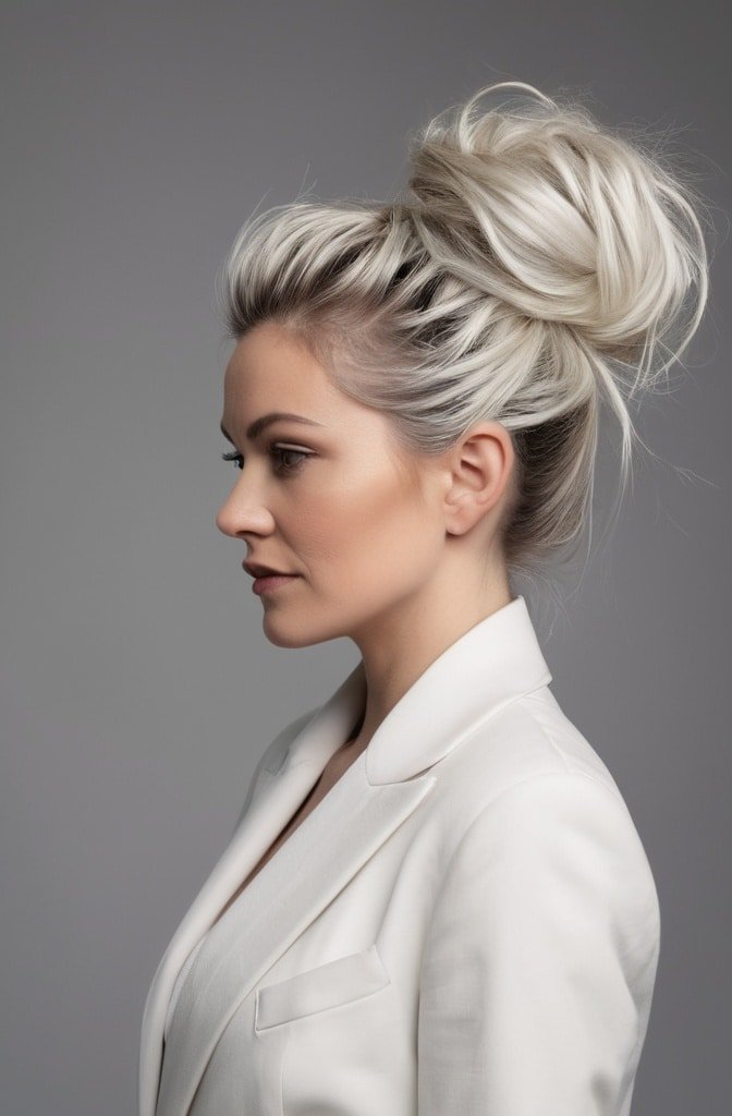 Textured Voluminous Messy Bun